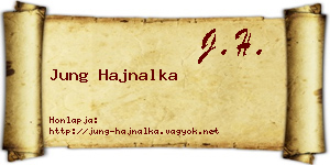 Jung Hajnalka névjegykártya